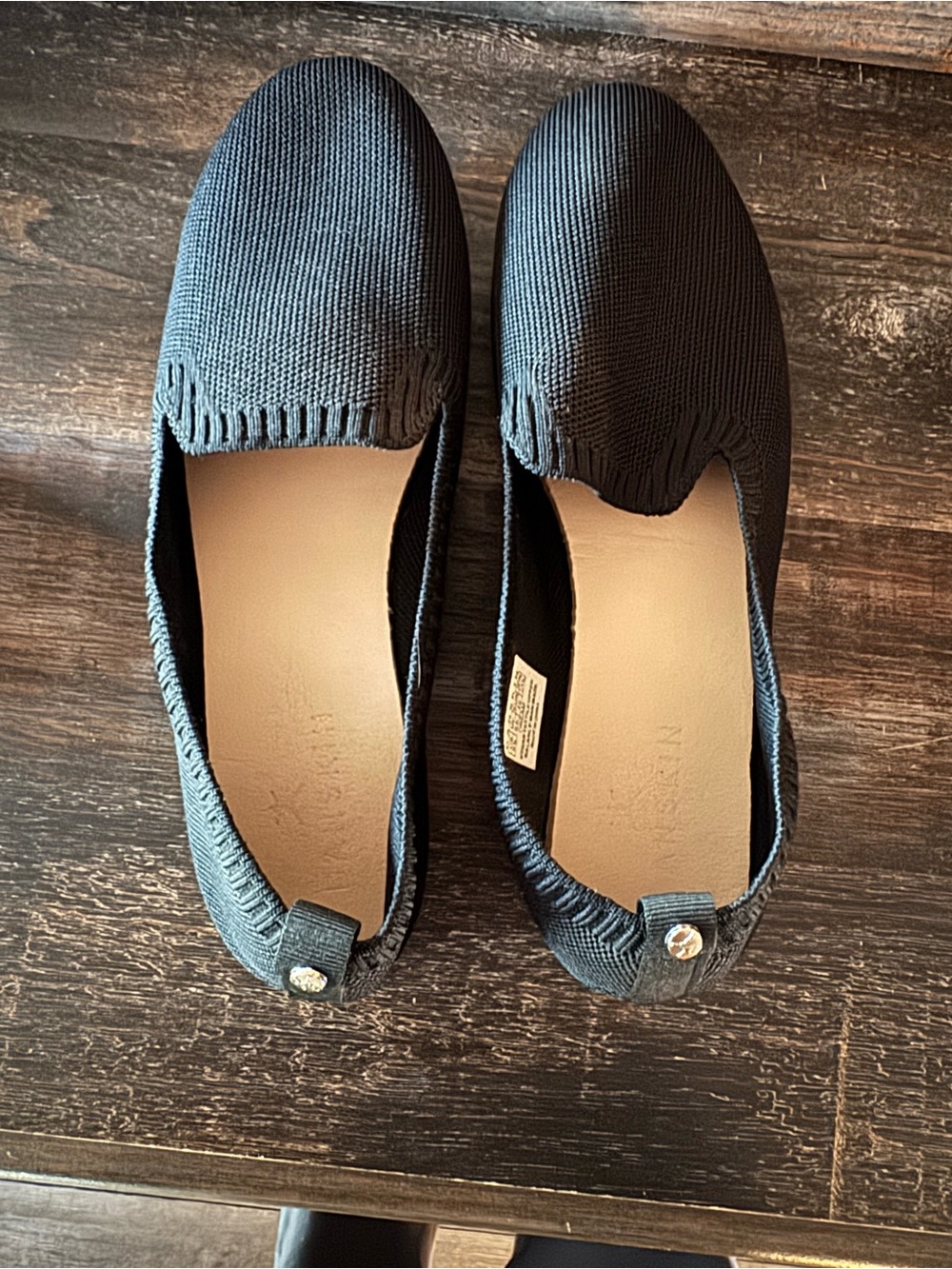 Danskin Black Knit Slip-On Flats